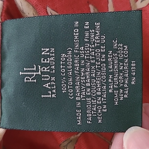 EUC Lauren Ralph Lauren Villa Camelia Floral Fretwork Comforter/Euro Shams Set - Picture 4 of 11